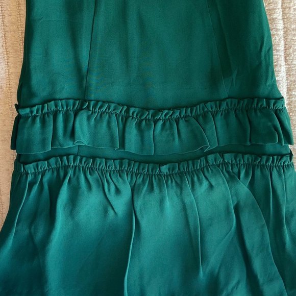 J Crew Crewcuts crepe green ruffled dress with pockets, Girls size 6, NWT - Picture 10 of 10